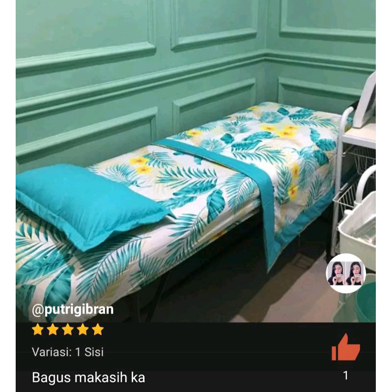 Sprei Salon+Selimut 1Sisi. Sprei Eyelash Studio / Klinik Kecantikan / EYELA