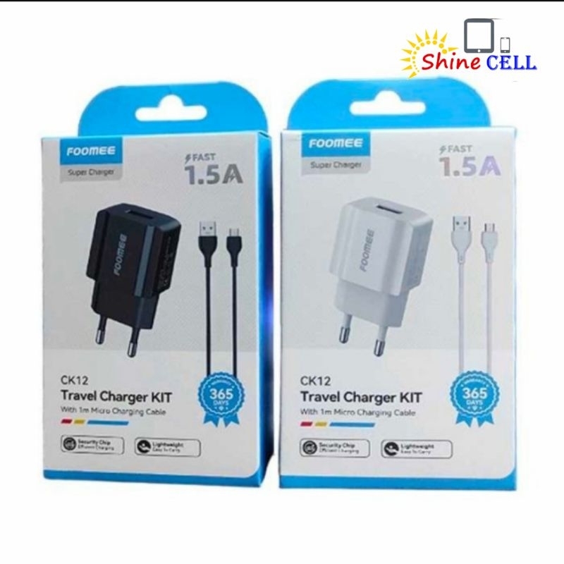 travel charger tc ck12 micro 1.5a foomee