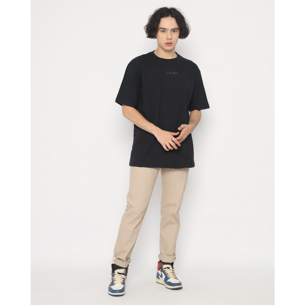 Erigo T-Shirt Oversize Antelope Black Unisex Kaos Distro Pria