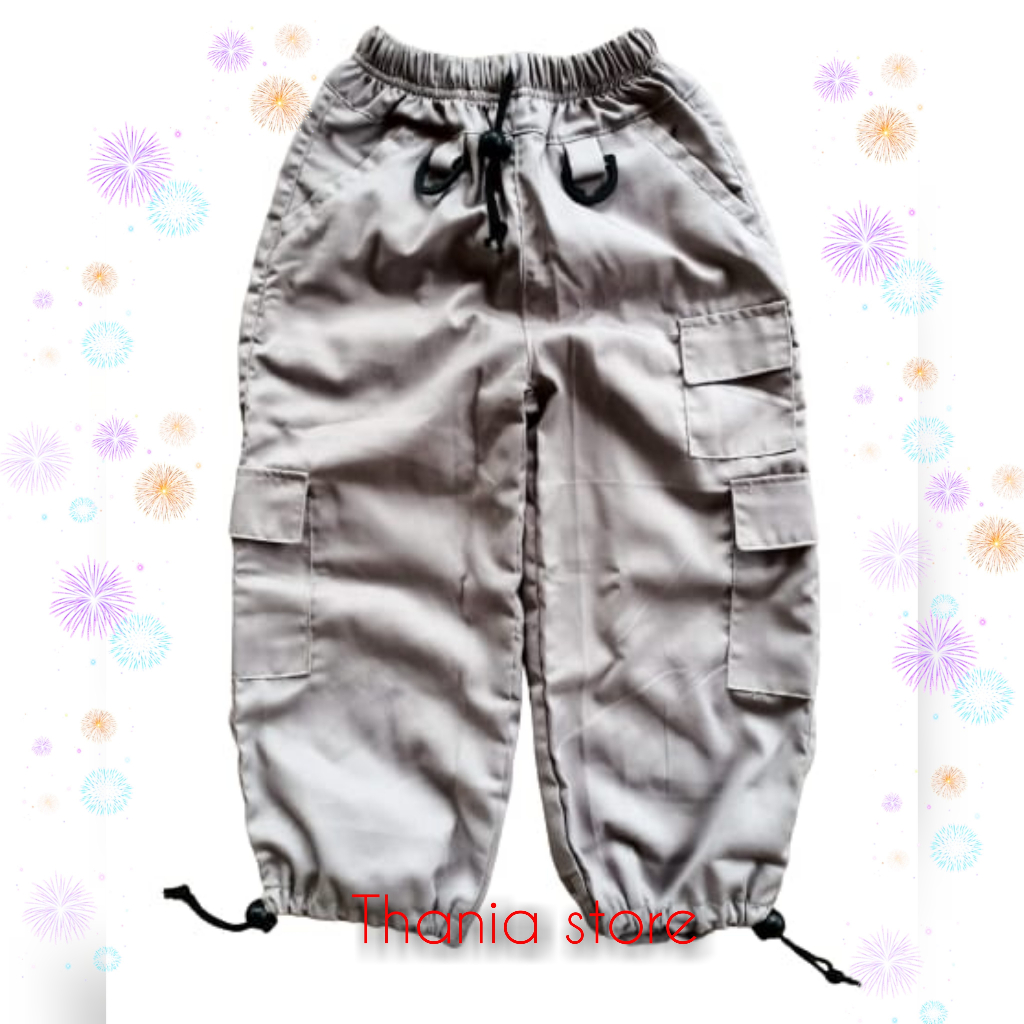 celana panjang korean style rose cargo anak perempuan usia 1-13 tahun