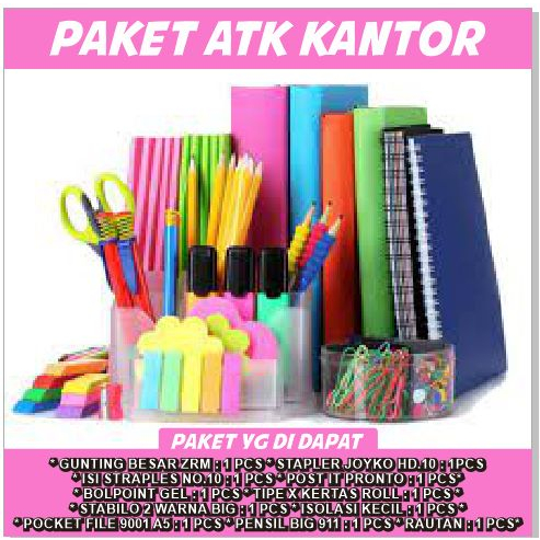 

Paket ATK Kantor 7 (11 in 1) Paket Perlengkapan Kantor Murah Promo
