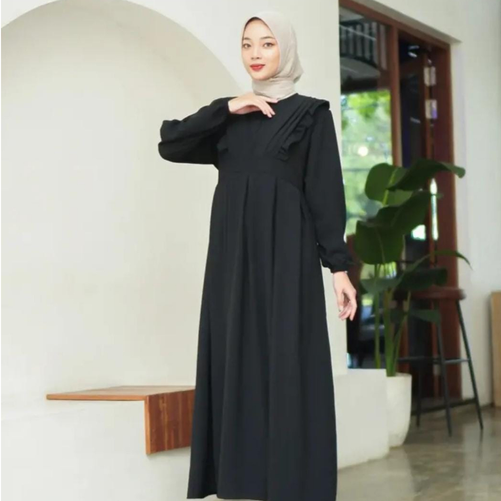 EVELYN DRESS POLOS CRINKLE AIRFLOW//GAMIS WANITA KEKINIAN SR.021