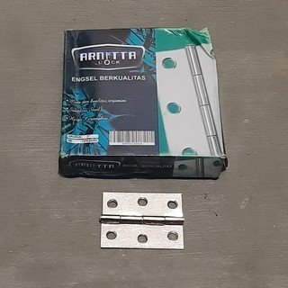 Mitra Tk - Engsel Kupu Mini Kecil 2.5" STAINLESS Pintu Lemari Kayu Kotak Box Peti