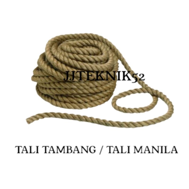18mm TALI KAPAL MANILA TARIK TAMBANG DADUNG TAMPAR TEBAL 18 mm ECERAN