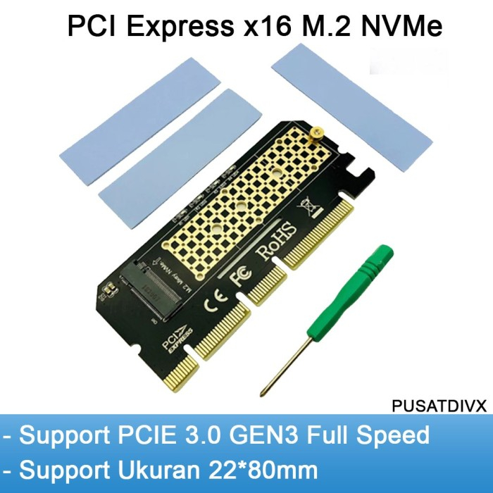 PCIE NVME M.2 SSD to PCIE X16 Expansion Card