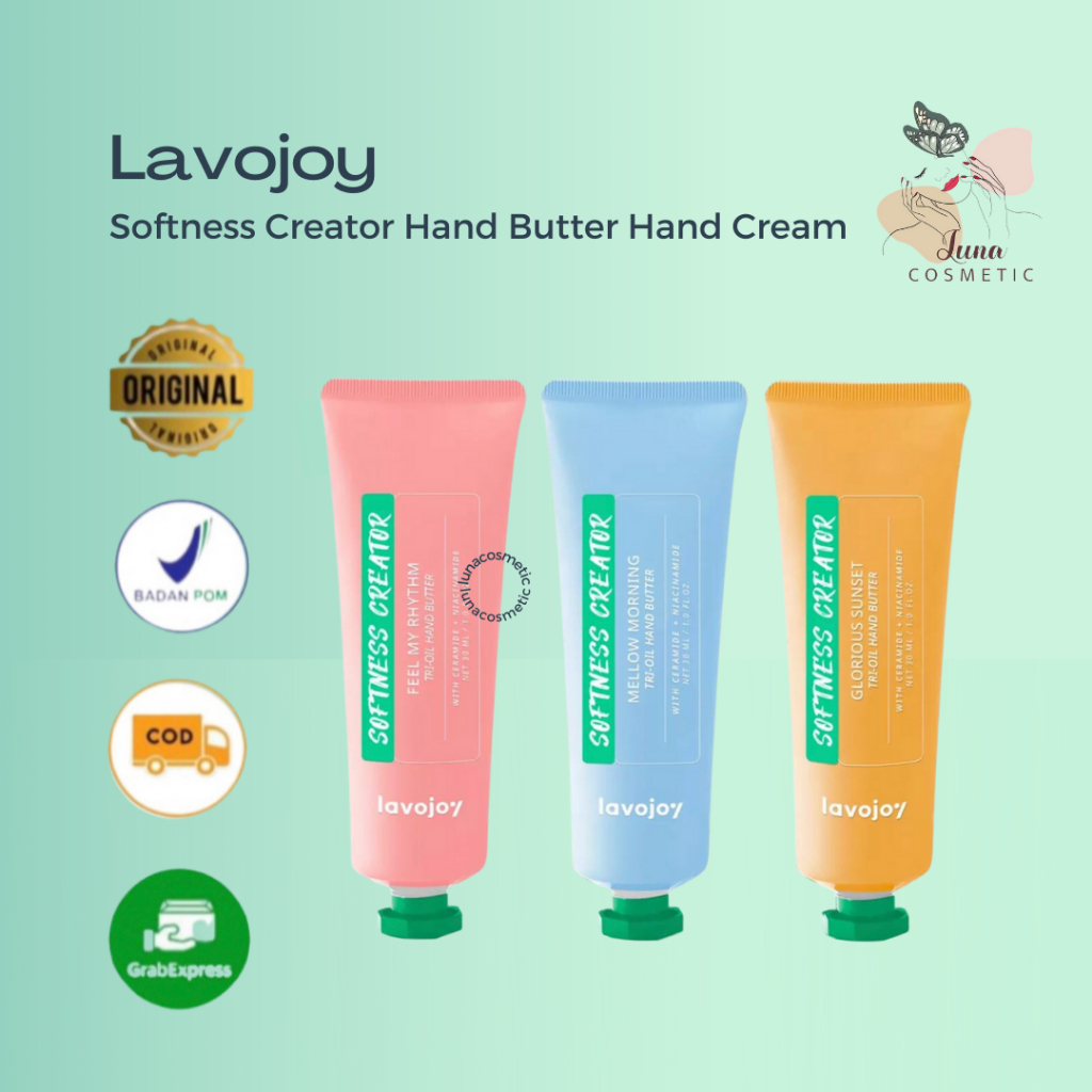 [New Launch] lavojoy Softness Creator Hand Butter Hand Cream Ceramide Tri-Oil 2% Niacinamide Hands Soft Moisturized