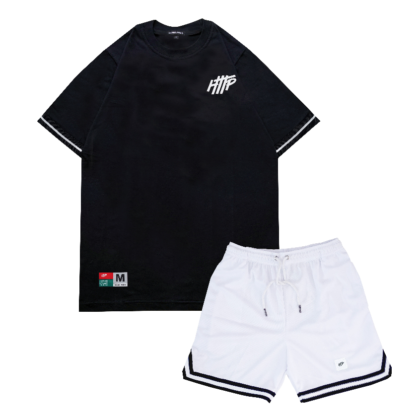 HTTP - Stripe Black - T Shirt Pria Unisex Baju Wanita Kaos Motif