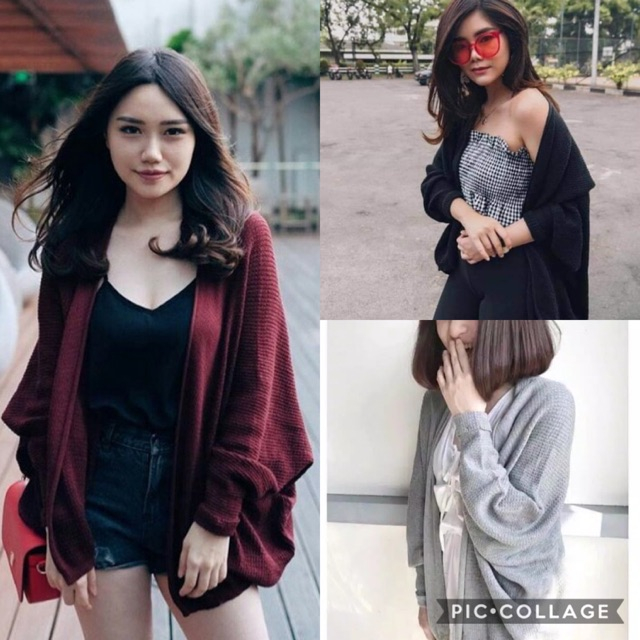 VINA KNITTED CARDIGAN RAJUT / CARDI FISTA RAJUT PREMIUM HQ