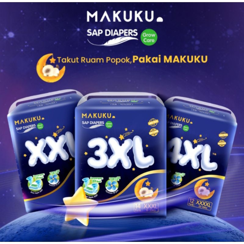 Makuku SAP Diapers Growcare XXXL14