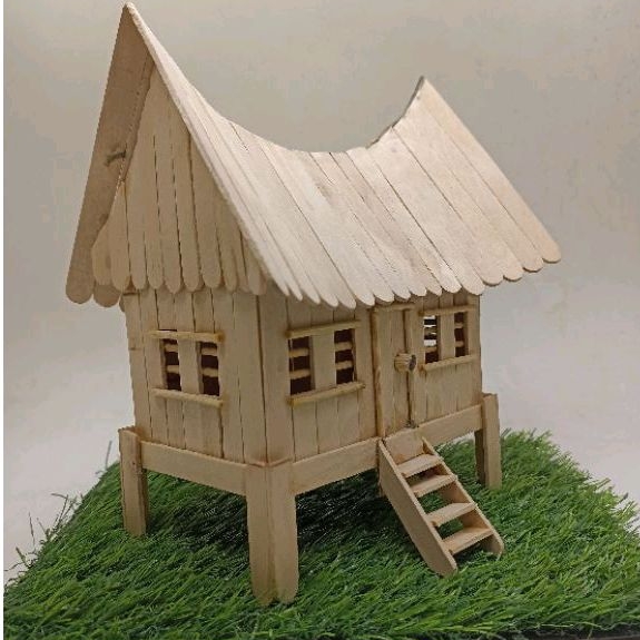 Miniatur Rumah Padang dari stik es krim RB6