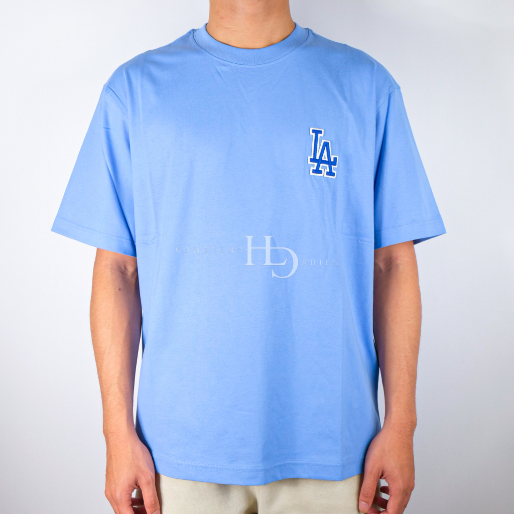 MLB LA Dodgers Basic Monogram Big NY Back Logo Tee Light Blue