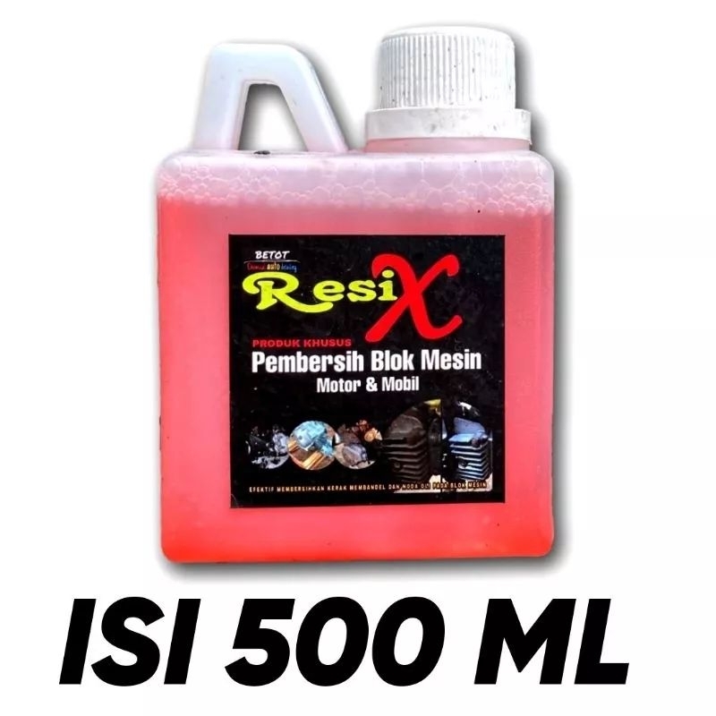 Resix penghilang kerak karat membandel pada mesin mobil motor pembersih blok mesin cairan ampuh penghilang kerak membandel 500 ml