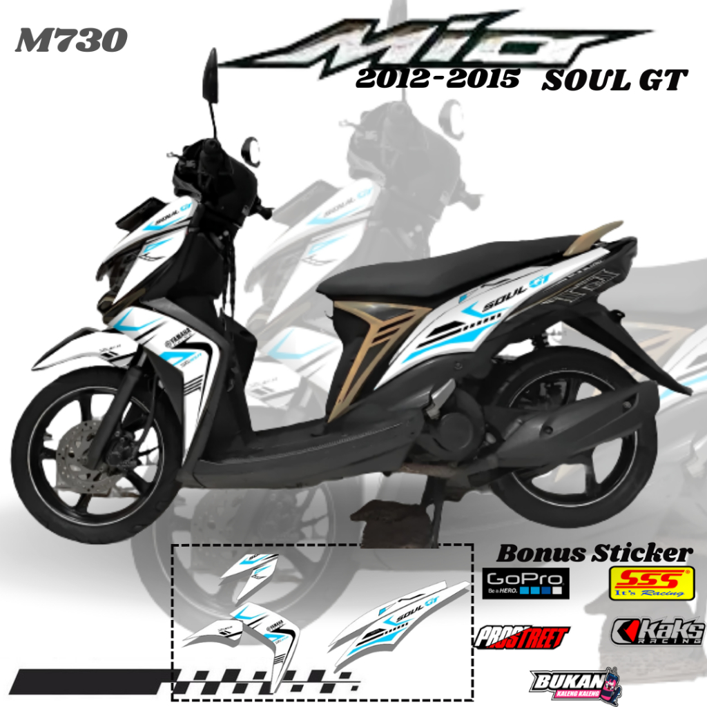 Lis Stiker Striping Variasi Yamaha Mio Soul GT M778 Tahun 2012 2013 2014 2015 List Sticker Aksesoris