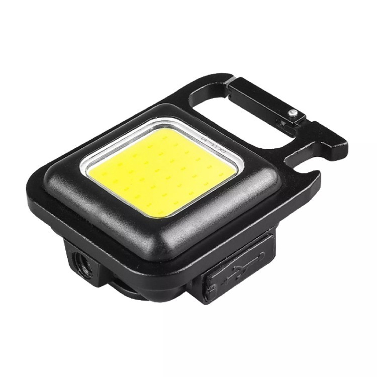 Lampu Mini COB Keychain Light Bahan Besi -Lampu Emergency Mini Cas USB