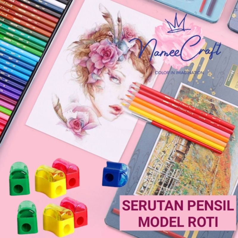 

Rautan Pensil Sharpener for Normal Pencil Serutan Kecil Roti