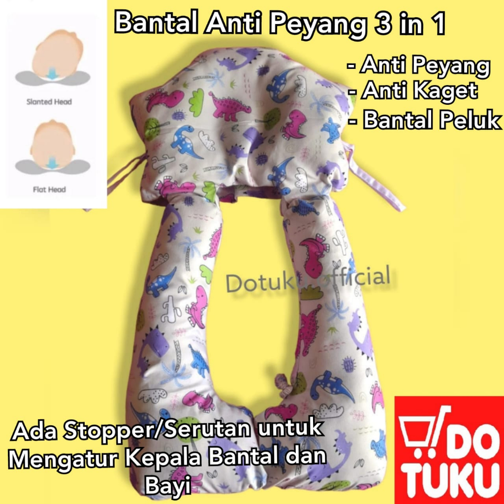 (Bonus Sarung Bantal) Bantal Bayi Anti Peyang dan Anti Kaget Ekslusif Bantal Peluk NEW STAR