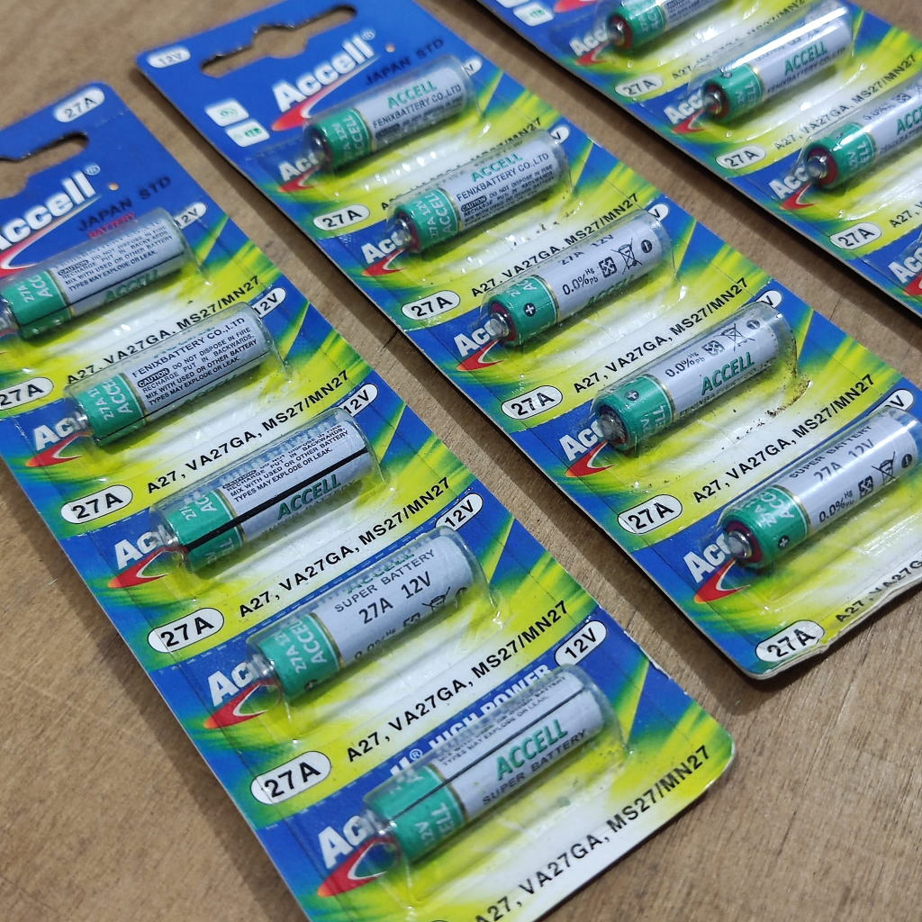 BATU BATERAI BATRE BATTERY 27A ASLI REMOTE MOBIL