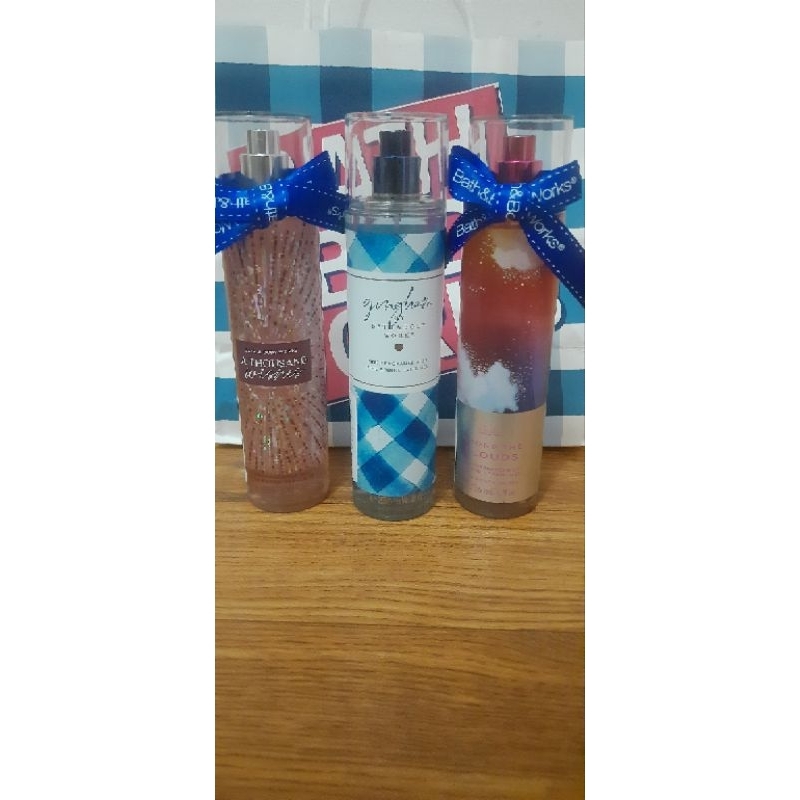 BBW body mist original (gingham,athousandwishes,amongtheclouds)