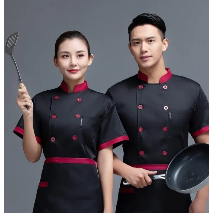 Baju Koki Baju Chef Seragam Koki Seragam Chef Jacket Unisex