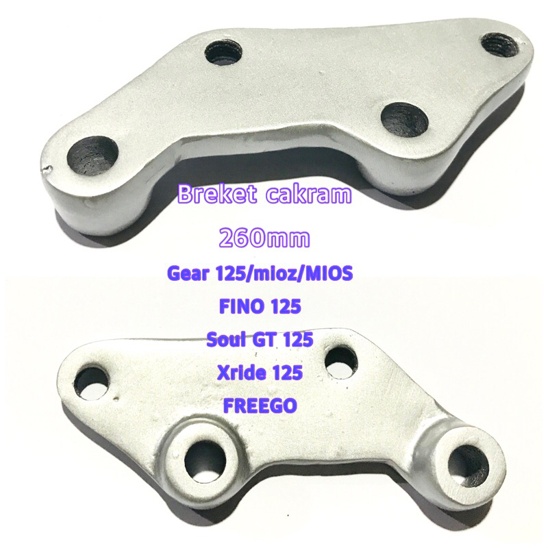 BREKET CAKRAM SCORPIO MX KING R15 VIXION BYSON MX MIO JUPITER RX KING VEGA FIZR NOUVO XRIDE OLD MIO SOUL MIO SMILE XEON 300MM 260MM BREKET PIRINGAN DEPAN 300MM 260MM