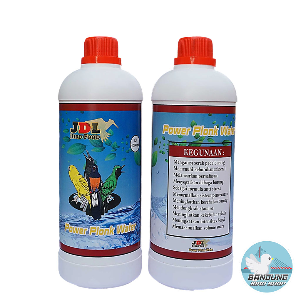 POWER PLONK 1000 ML - AIR MINUM KHUSUS UNTUK BURUNG MURAI BATU, KACER, KENARI, CUCAK IJO, PENTET, LO