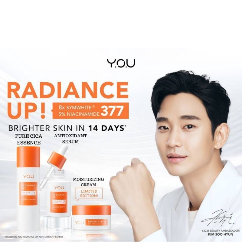 You Radiance Up! Series Pure Cica Essence Antioxidant Serum Moisturizer Cream Y.O.U Glowing Sunscreen Spf