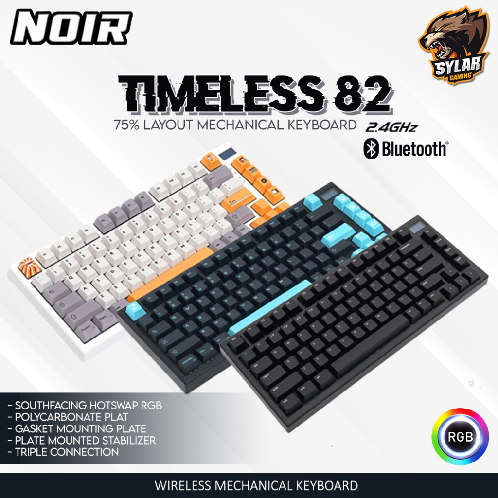 Noir Timeless82 Barebone Wireless Mechanical Gaming Keyboard OLED