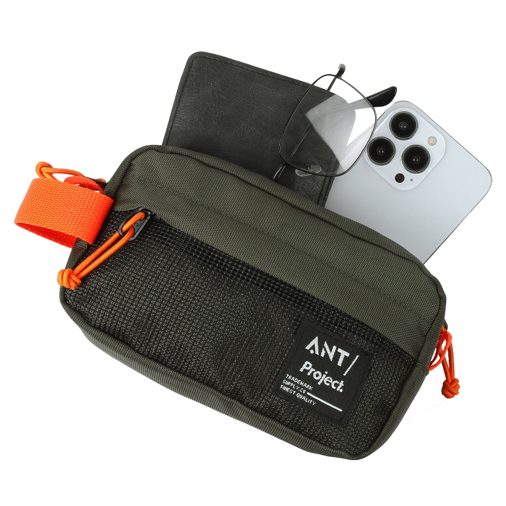 ANT Project Handbag Pria Clutch Bag Mini Atlast Tas Tangan Gadget Pria Wanita Pouch Travel Organizer 3 in 1