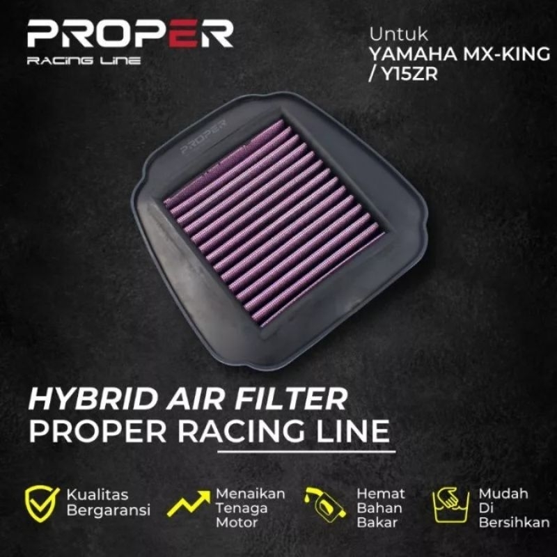 Filter Udara PROPER RACING LINE MX King 155 Y15 ZR Hybrid Air Filter Saringan Hawa Motor
