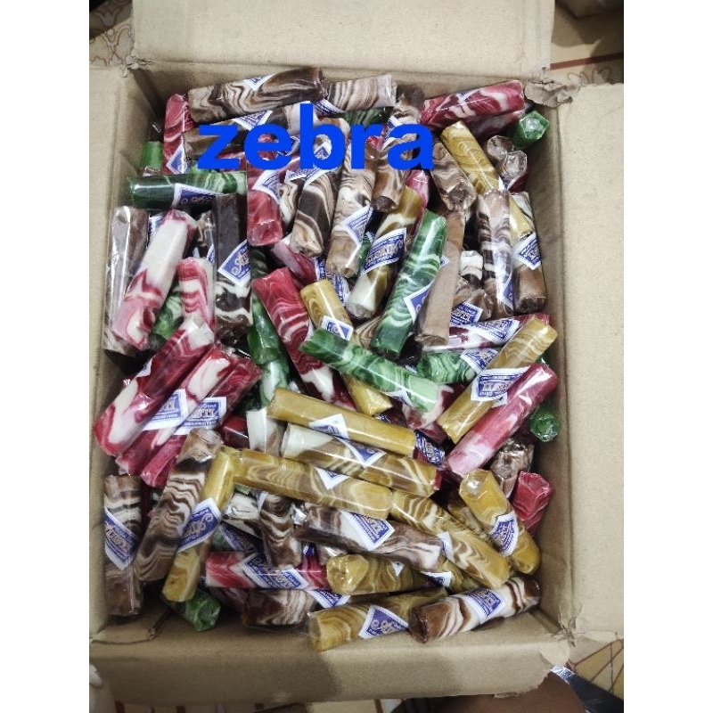 

dodol Garut zebra ( pelangi )