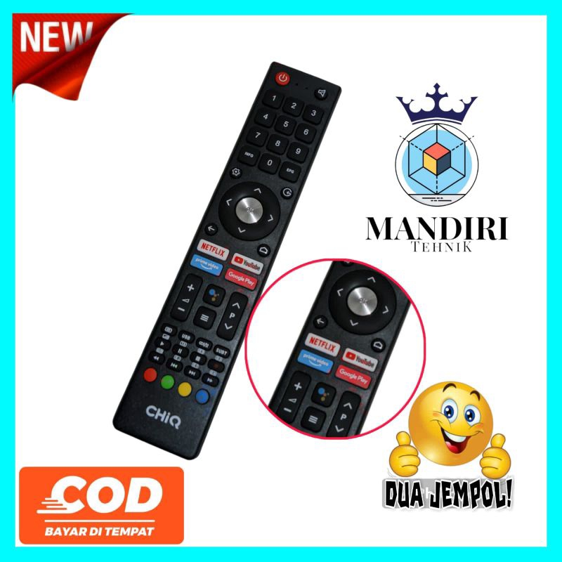 remote remot kontrol tv led chiq semrt tv android