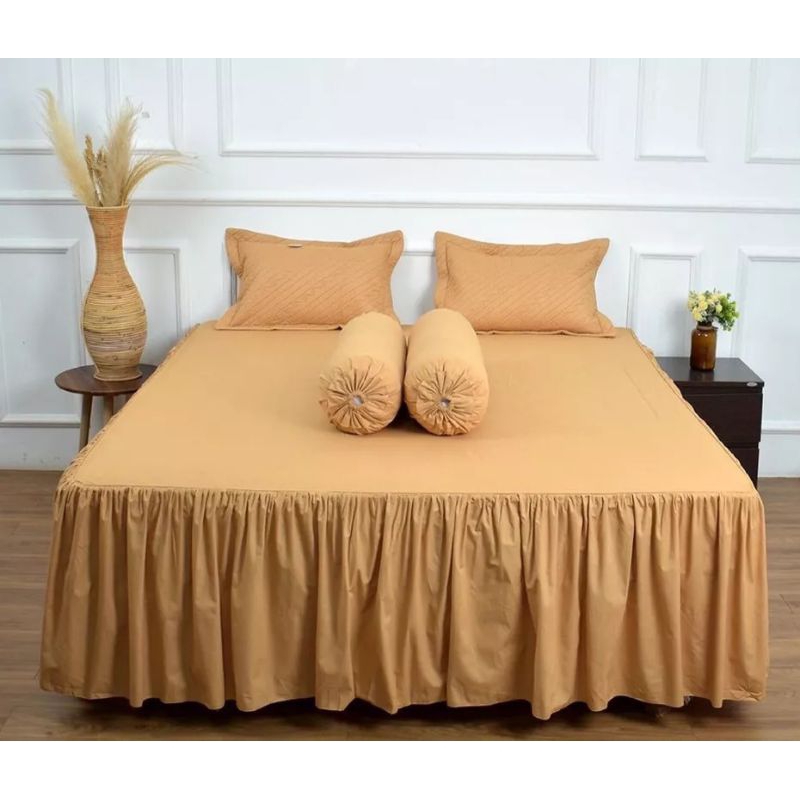 Sprei Rumbai Pengantin Katun Lokal Polos Moca by Katun Star