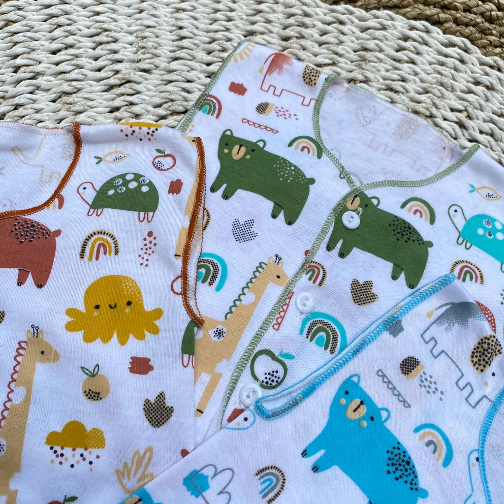 3 pcs baju bayi baru lahir lengan kutung DNW BABY