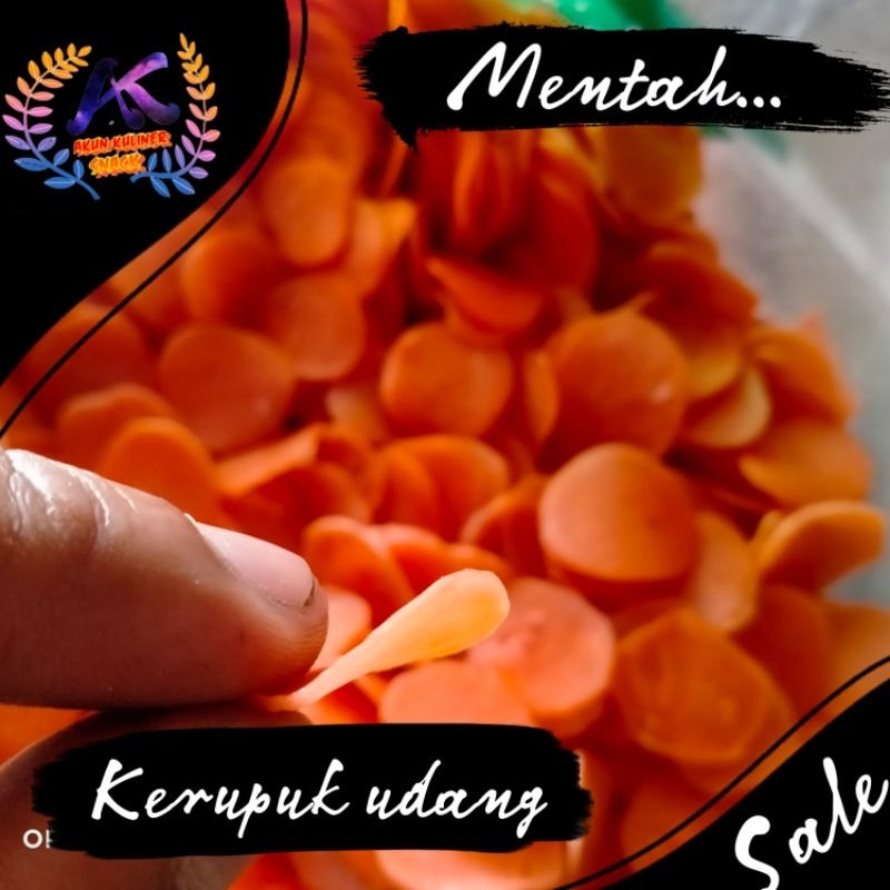 Kerupuk Udang Merah Mentah 1kg