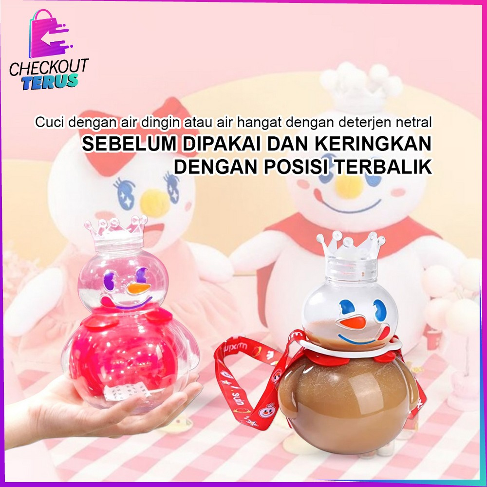 CT C889 Botol Minum Anak Tumbler Mixue 700ML Motif Karakter Snow King dengan Sedotan Food Grade Tempat Minum Mixue Tumblr BPA FREE