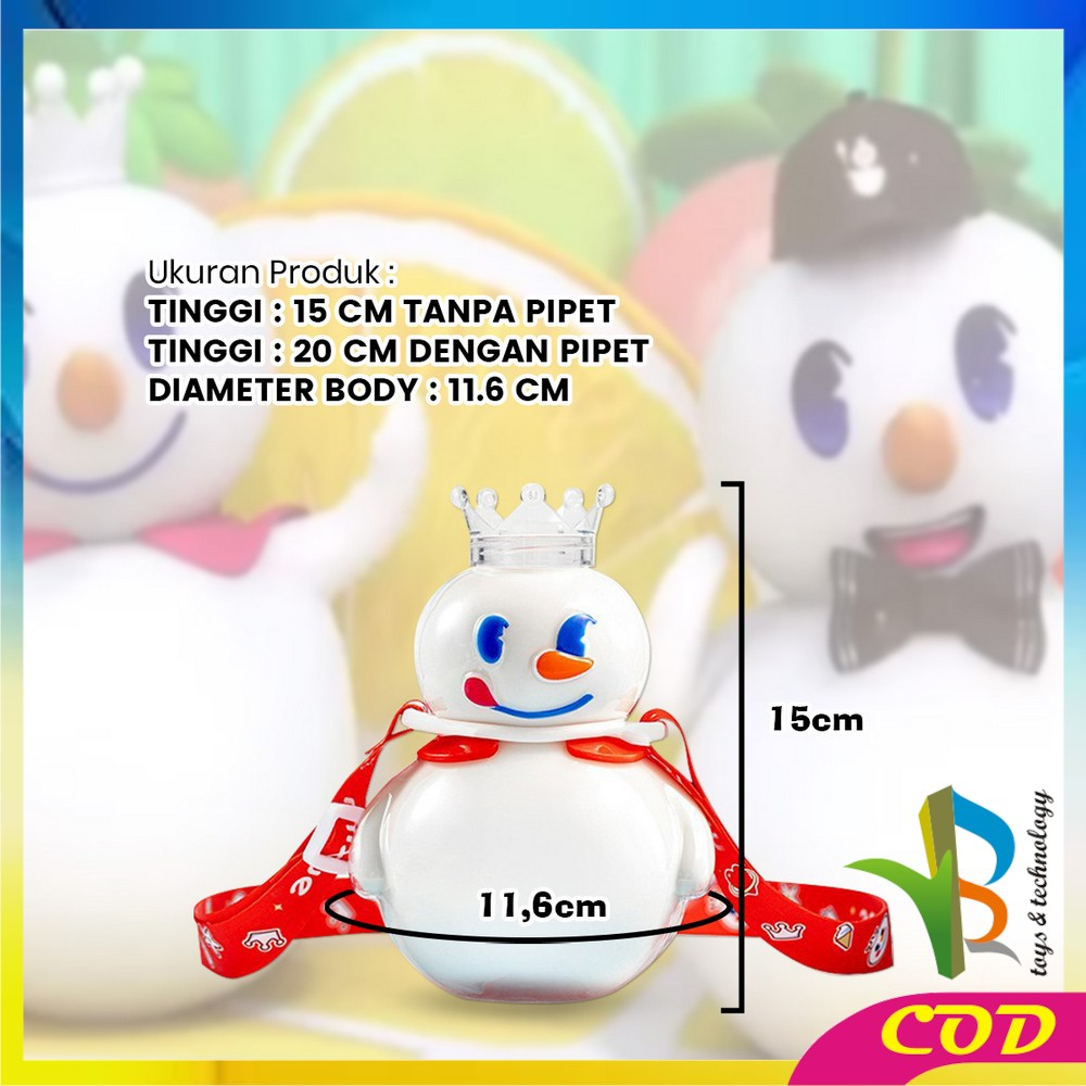 RB-C889 Botol Minum Anak Tumbler Mixue 700ML BPA FREE  / Tempat Minum Mixue Tumblr Botol Minum Lucu Motif Karakter Snow King dengan Sedotan