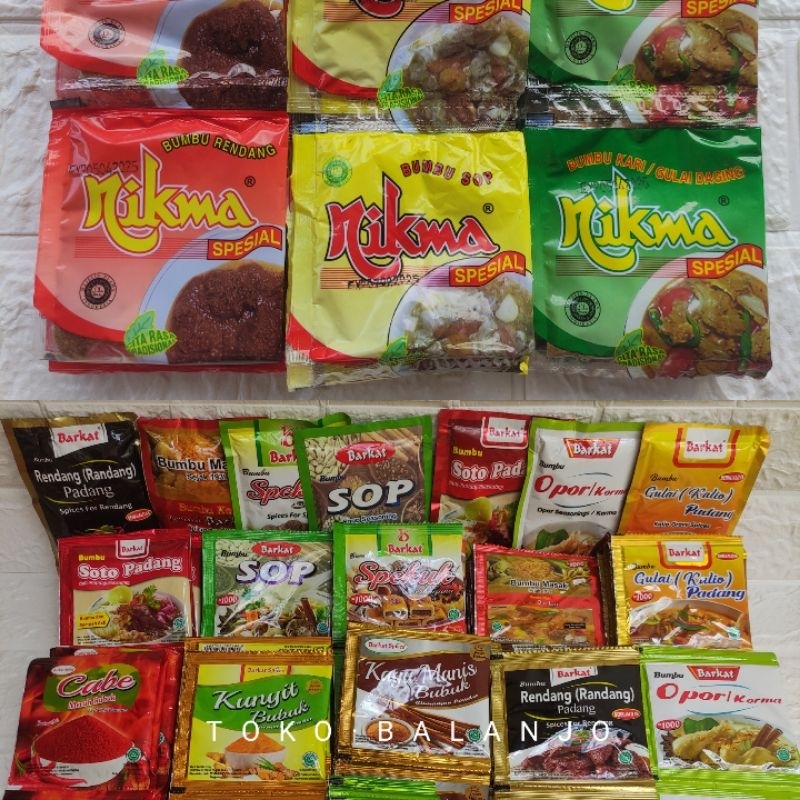 

SALERO AWAK Bumbu masak gulai rendang instan rempah dapur bubuk barkat nikma abrofood Kambing cap udang asli padang minang original