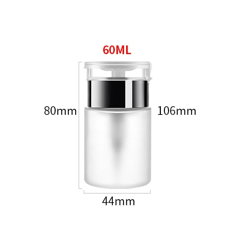 Botol Dispenser Cairan Push Bottle Travel Size 60 ml - FBY-01 - Transparent