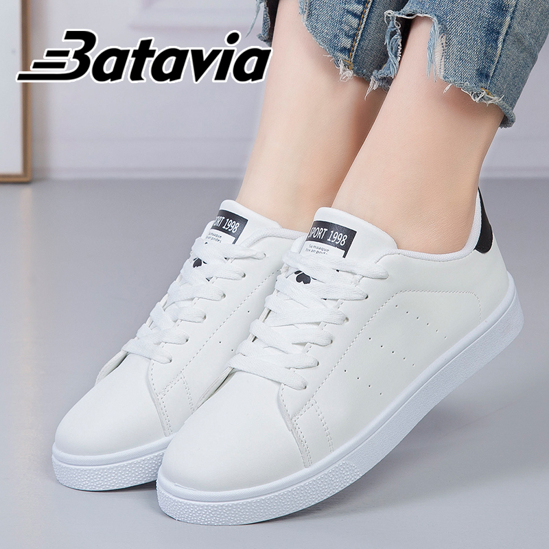 Batavia Kara Sepatu Sneakers Wanita Sport Shoes White  Sepatu Sneakers Wanita Import Terbaru Putih Original Korea Premium Quality Kekinian Bertali Promo Sepqtu Snekers J9