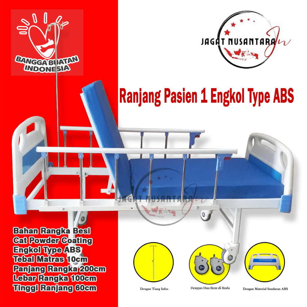 promo tempat tidur pasien rumah sakit klinik rawat inap ABS 1 crank 2 crank 3 crank jakarta bogor ta