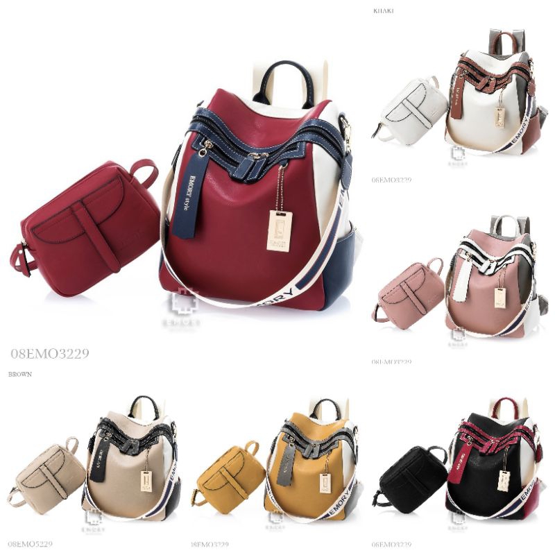 Ransel Emory Berlyana 08EMO3229 #set2in1 original brand import batam
