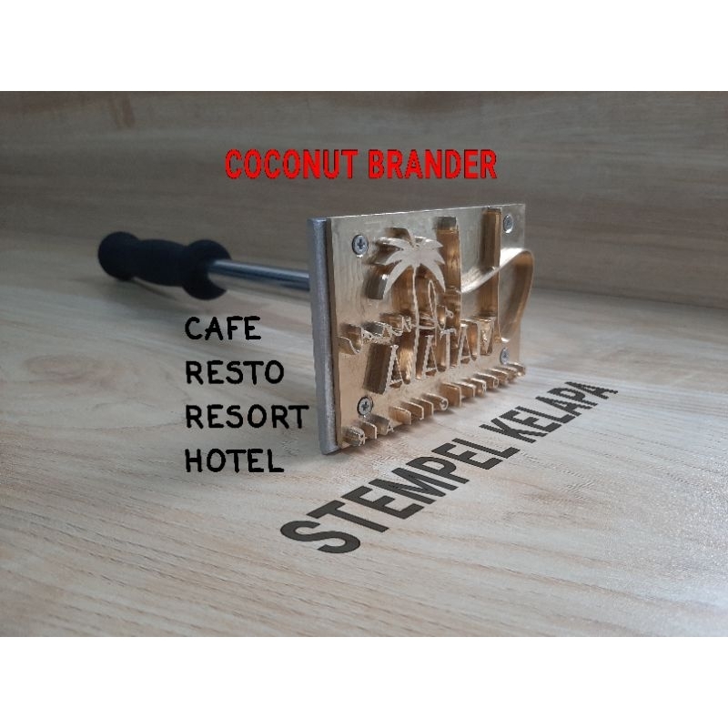 

stempel kelapa muda coconut branding logo hotel dan resto