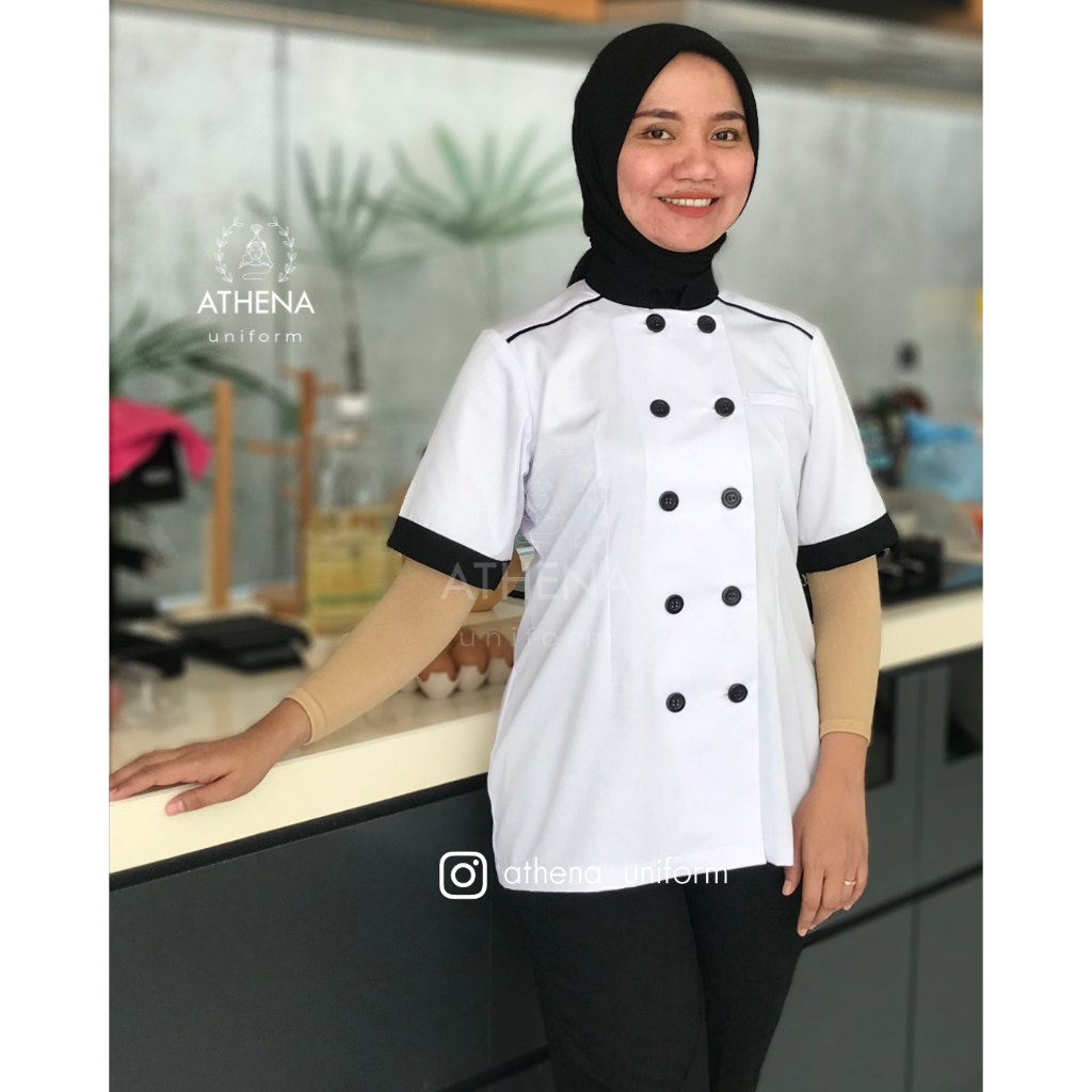 Atasan Baju Chef  / Seragam Chef / Kemeja Koki / Kemeja Chef / Chef Uniform professional /Seragam da