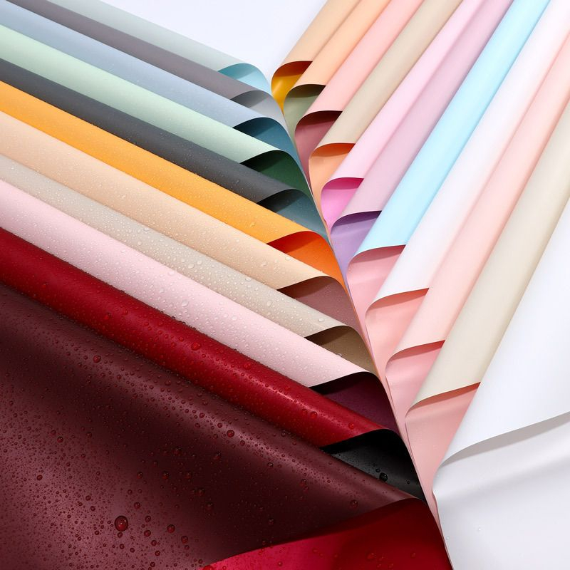 Cellophane Buket 2 Warna Bicolor Kertas Wrapping Bunga Waterproof Flower Bouquet Wrapper