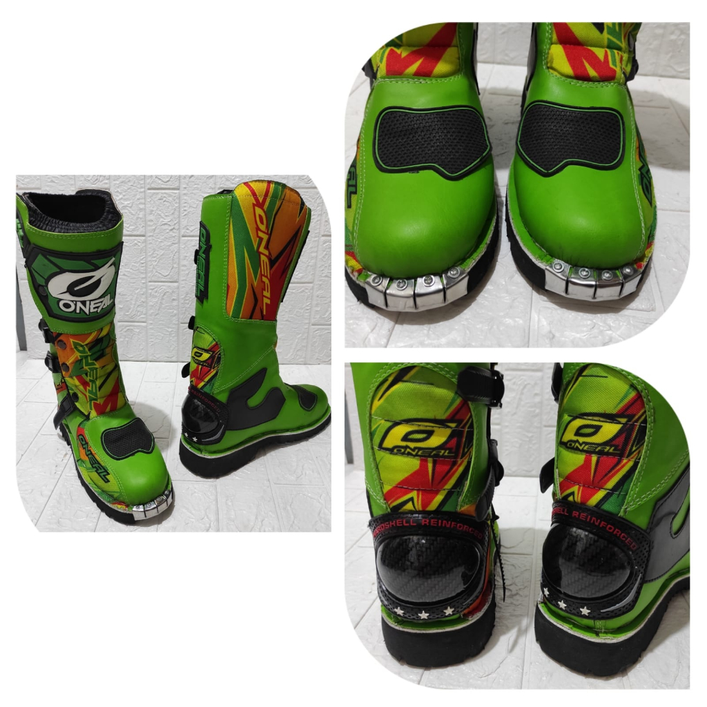 cuci gudang sepatu cross trail printing ujung besi with protector