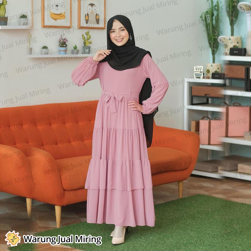 Baju Gamis BELINDA Muslim Dress Busui Lengan Panjang Gamis Sleting Zip Gamis Rempel Bahan Kain Melar Premium Katun Gaun Gamis Polos Pink Abu Coklat Harian Casual Gamis Pesta Lebaran Syari Wanita Perempuan Muslimah Cewek Dewasa Terbaru 2023 Size Jumbo L XL