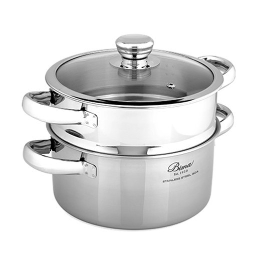 B2001520 Bima Origin Classic Panci Steamer 2 Susun Panci Kukus 2 Tier