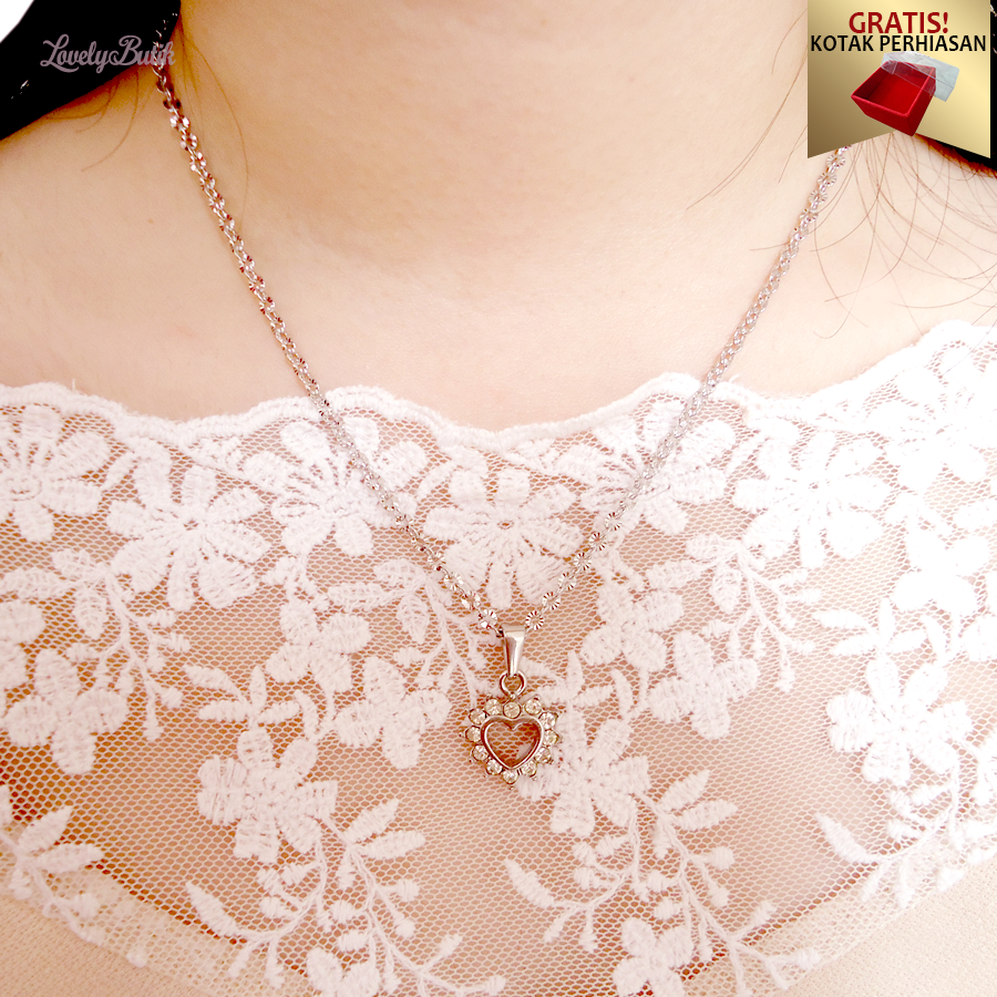 Kalung Titanium Wanita Anti Karat &amp; Luntur Korea Import Model Terbaru Vani4 GRATIS  KOTAK - Lovelybutik