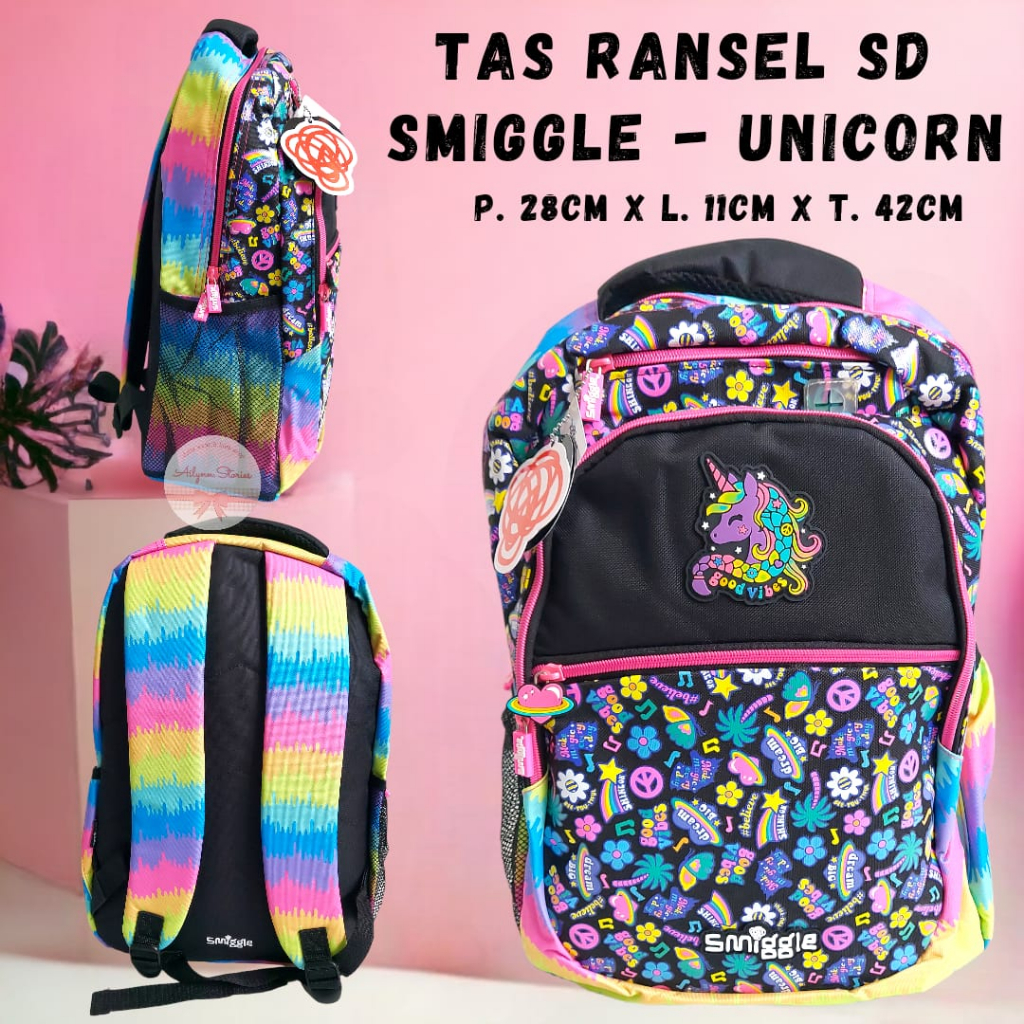 Tas Ransel Sekolah Anak SD Smiggle anak cewek &amp; cowok