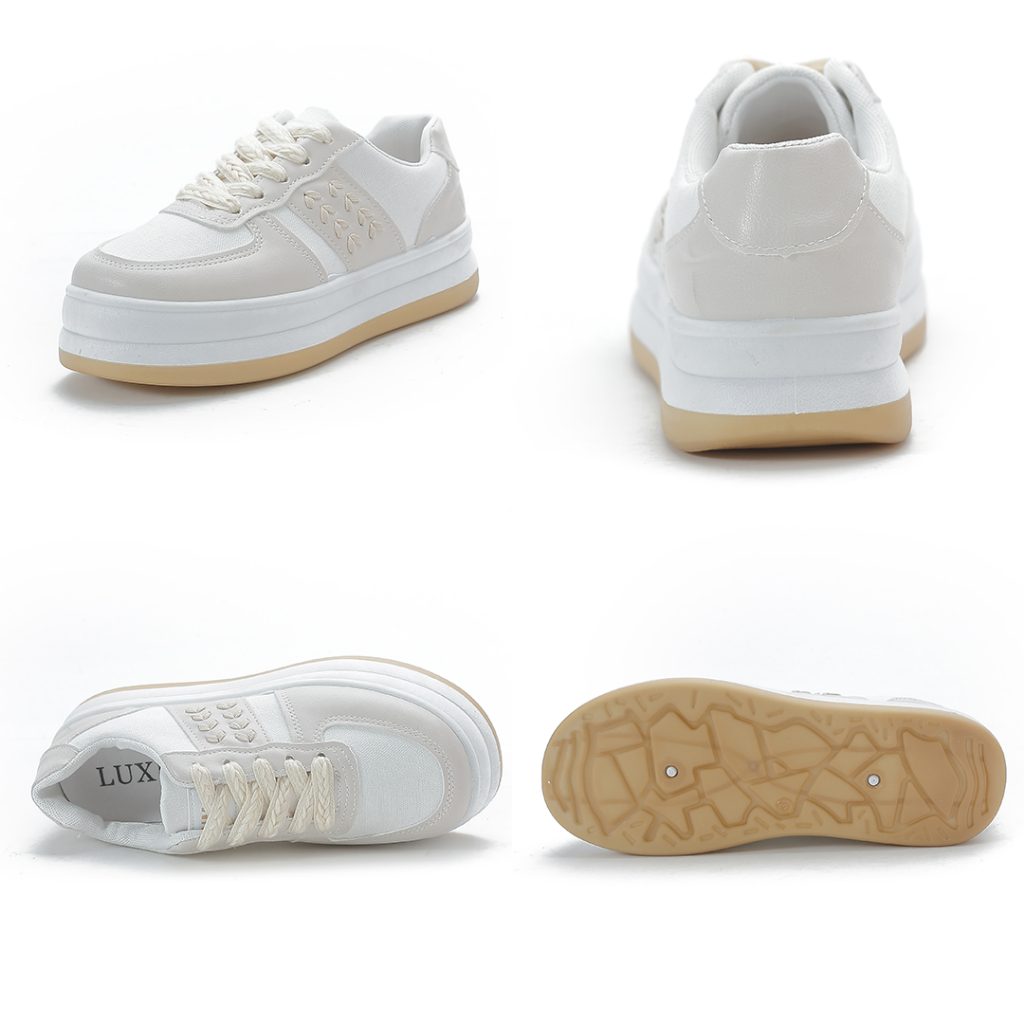 Dokter Sepatu Import – Sepatu Sneakers Wanita Shoes Import Viral Tali Kepang Ori 22306 - Free Kotak Sepatu!!! Sale!!!